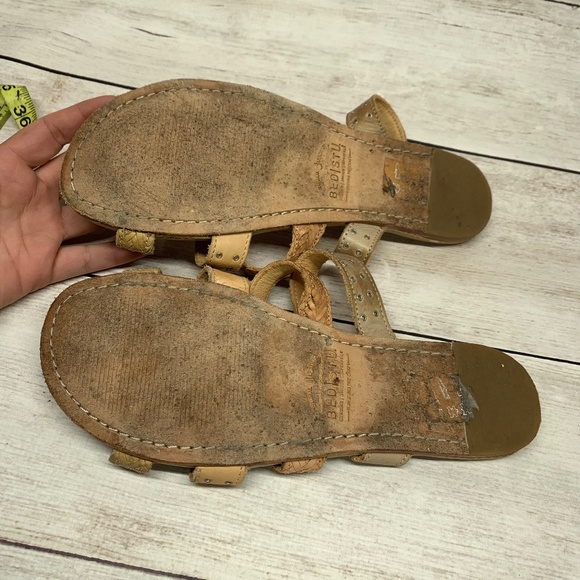 BedStu Henna Womens Leather Strappy Flat Sandals Size 8 Tan - Picture 4 of 12